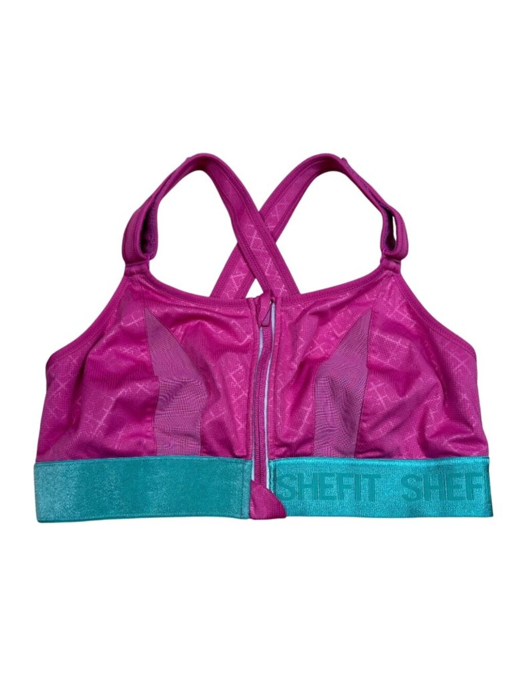 SHEFIT Adjustable Sports Bra 2 Luxe Pink & Teal 2XL